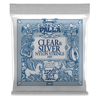 Stygos klasikinei gitarai Ernie Ball 2403 Clear & Sidabrinis