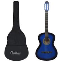 Klasikinė gitara su dėklu pradedantiesiems, mėlyna, 4/4 39