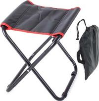 Sulankstoma turistinė kėdė Verk Group Tourist Folding Chair, juoda/raudona