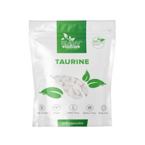 taurinas -  RAW POWDERS TAURINAS, 500 MG, 100 kapsulių - 1 nuotrauka