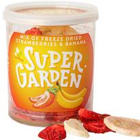  SUPERGARDEN šaltyje džiovintų braškių ir bananų mišinys, 28 g