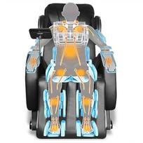 masazinis elektrinis - Fotelis VLX Massage With Screen 244301, juodas, 136 cm x 78 cm x 107 cm - 8 nuotrauka