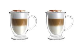 Vialli Design latte puodelis dvigubo stiklo sienelėmis Amo, 250 ml, 2 vnt.