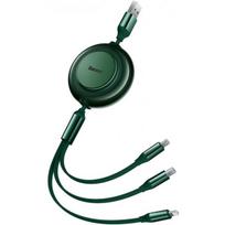 Baseus Bright Mirror 2 3in1 USB to micro USB+Lightning+USB-C Green