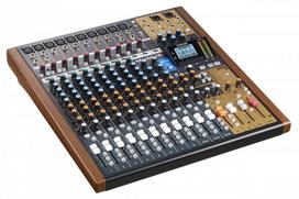 audi - Tascam MODEL 16 audio mixer 16 channels 20 - 30000 Hz Black, Gold, Wood - 1 nuotrauka