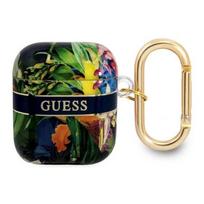 apple airpods ausines - Guess TPU Flower Print Case for Airpods 1/ 2 Blue - 1 nuotrauka
