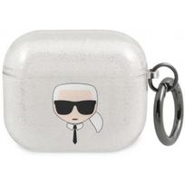 Karl Lagerfeld "KLA3UKHGS Karl®s Head Case for AirPods 3" Silver Glitter