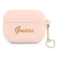 airpods pro deklas - Guess Silicone Charm Cover for Airpods Pro Pink - 1 nuotrauka
