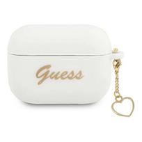 apple airpods ausines - Guess Silicone Charm Cover for Airpods Pro White - 1 nuotrauka