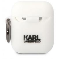 airpods senukai - Karl Lagerfeld Choupette Silicone Case for Airpods 1/ 2 White - 1 nuotrauka