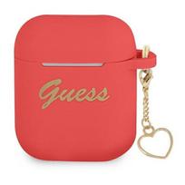 apple airpods ausines - Guess GUA2LSCHSR Silicone Case for Airpods / Airpods 2 Red - 1 nuotrauka