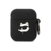 apple airpods ausines - Karl Lagerfeld 3D Logo NFT Choupette Head Silicone Case for Airpods 1/ 2 Black - 1 nuotrauka