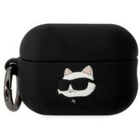 airpods pro 2 case - Karl Lagerfeld "3D Logo NFT Choupette Head Silicone Case for Airpods Pro 2" Black - 1 nuotrauka