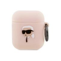 ausines rozines - Karl Lagerfeld 3D Silicone NFT Karl Lagerfeld Case for Airpods 1/ 2 Pink - 1 nuotrauka