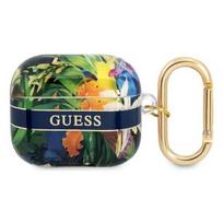 apple airpods ausines - Guess TPU Flower Print Case for Airpods 3 Blue - 1 nuotrauka