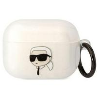 airpods pro deklas - Karl Lagerfeld 3D Logo NFT Karl Head TPU Case for Airpods Pro White - 1 nuotrauka