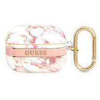 ausines rozines - Guess GUAPHCHMAP Case for Airpods Pro Pink Marble - 1 nuotrauka