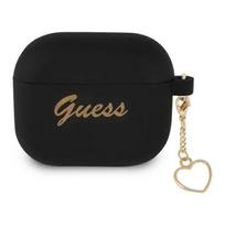 airpods deklas silikoninis - Guess Silicone Charm Cover for Airpods 3 Black - 1 nuotrauka