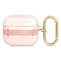 airpods case - Guess TPU Printed Stripe Case for Airpods 3 Pink - 1 nuotrauka