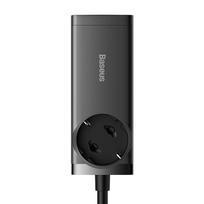 ikroviklis 100w - Baseus GaN3 Pro wall charger / powerstrip 2xUSB + 2xUSB-C + AC, 100W (juodas) - 2 nuotrauka