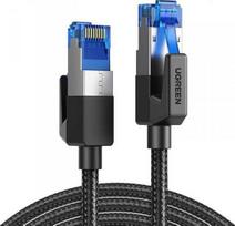 pintas tinklas - UGREEN NW153 Cat 8 F/FTP Braid Ethernet RJ45 kabelis 1,5 m (juodas) - 2 nuotrauka