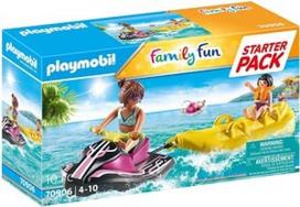 su valtys - PLAYMOBIL FAMILY FUN Starter Pack Vandens motociklai su bananų valtimi, 70906 - 1 nuotrauka