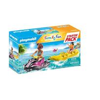 su valtys - PLAYMOBIL FAMILY FUN Starter Pack Vandens motociklai su bananų valtimi, 70906 - 2 nuotrauka