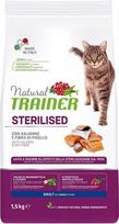 Sausas kačių maistas Natural Trainer Sterilised Salmon, vištiena/ryžiai, 1.5 kg