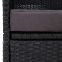 kede lovos - Lauko sofa VLX Garden Bed w/ Canopy 46092, juoda - 6 nuotrauka