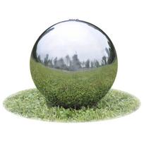 Sodo fontanas sfera su led iš nerūdijančio plieno, 40 cm