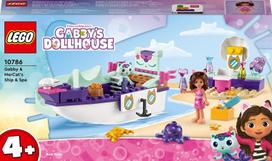 10786 LEGO® Gabby's Dollhouse Gabės ir katytės undinėlės laivas bei vandens pramogos