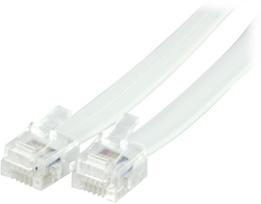 DELTACO RJ12/6C, 2m, baltas / DEL-159