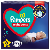 Pampers Night Pants, 6 dydis, 15 kg, 19 vnt.