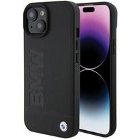 iphone 13 odinis deklas - BMW "BMHCP15SSLLBK Leather Hot Stamp iPhone 15" Black - 1 nuotrauka