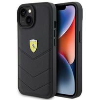 Ferrari "FEHCP15SRDUK Hardcase Quilted Metal Logo iPhone 15" Black