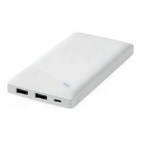 power bank 10000 mah -  DELTACO 10000 mAh, 2.1 A/10.5 W, 37 Wh, 2x USB-A, balta / PB-A1001 - 1 nuotrauka