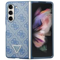 Guess Hardcase Leather 4G Triangle Strass Samsung Galaxy Z Fold 5 Blue