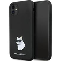 iphone 11 silicone black - Karl Lagerfeld "KLHCN61SMHCNPK Silicone C Metal Pin iPhone 11 / XR 6.1" Black - 1 nuotrauka