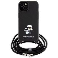iphone 13 telefono deklas karl lagerfeld - Karl Lagerfeld "KLHCP15SSAKCPSK Crossbody Karl & Choupette iPhone 15" Black - 1 nuotrauka