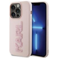 Karl Lagerfeld "KLHCP15X3DMBKCP 3D Rubber Glitter Logo iPhone 15 Pro Max" Pink