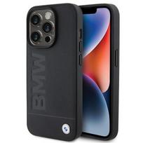 iphone 15 pro telefonai - BMW "BMHCP15XSLLBK Leather Hot Stamp iPhone 15 Pro Max" Black - 1 nuotrauka