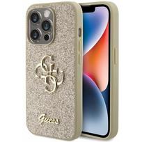 Guess "GUHCP15XHG4SGD Glitter Script Big 4G iPhone 15 Pro Max" Gold