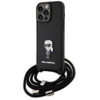 telefono deklas karl lagerfeld - Karl Lagerfeld "KLHCP15XSASKNPSK Crossbody Karl & Choupette iPhone 15 Pro Max" Black - 1 nuotrauka
