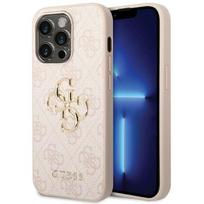 deklas iphone 15 pro guess - Guess "GUHCP15L4GMGPI 4G Big Metal Logo iPhone 15 Pro" Pink - 1 nuotrauka