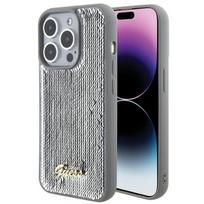 iphone 15 pro telefonai - Guess "GUHCP15LPSFDGSS Sequin Script Metal iPhone 15 Pro" Silver - 1 nuotrauka