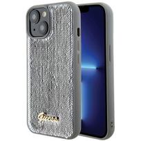 deklas iphone 13 guess - Guess "GUHCP15SPSFDGSS Sequin Script Metal iPhone 15" Silver - 1 nuotrauka