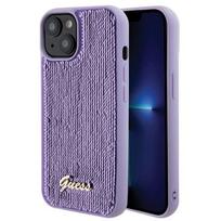 iphone 14 violetine - Guess "GUHCP15SPSFDGSU Sequin Script Metal iPhone 15" Purple - 1 nuotrauka