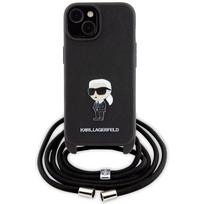 telefono deklas karl lagerfeld - Karl Lagerfeld "KLHCP15SSASKNPSK Crossbody Karl & Choupette iPhone 15" Black - 1 nuotrauka