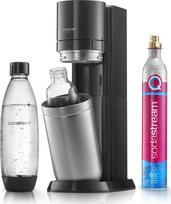 gazuoti gerimai -  SodaStream DUO, juodas + buteliukas SodaStream, 1l, Metalinis + Schwip Schwap Zero SodaStream sirupas, 440ml - 1 nuotrauka