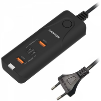 dc dc charger - CANYON H-10, Wall charger. CNE-CHA10B Input: 100-240V~50/60Hz 1.0A Max Output1/Output2: DC USB - 1 nuotrauka